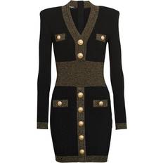 Balmain Midi Dresses Balmain Knit dress noir_or