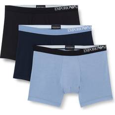 EA7 Underwear EA7 Emporio Armani Men's Pack Soft Touch Eco Fiber Elastic Band Boxer, Black/Infinity/Marine