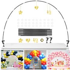 Plastic Balloon Arches Yallove YALLOVE 12ft Table Balloon Arch Kit with 30 Balloon Clips Provided for Quick Party Decoration