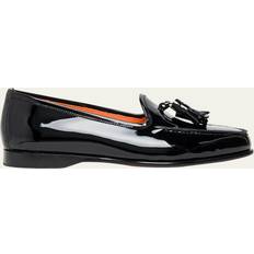 Santoni Femme Mocassins Santoni Andrea Tassel Loafer - Black Patent Leather