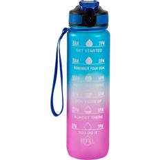 Hollywood Motivational Bottle 1000 ml Blue/Pink