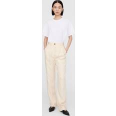 Lin Pantalons Anine Bing Jay Trouser Light Yellow Linen