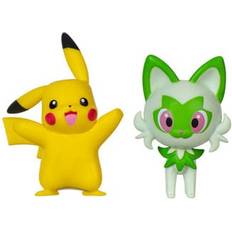 Jazwares Pokemon Gen IX Battle Figur Pack Mini Actionfigur 2-Pack Pikachu & Sprigatito 5 cm