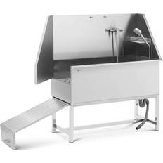 Physa bath pet tub stainless steel up to ramp