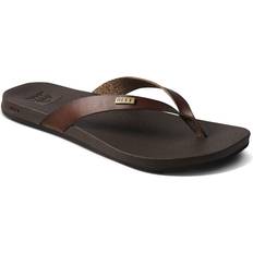 Reef Tongs Reef Women's Cushion Lune Flip Flops Dark Brown, Hanging Summer Seasonal at Academy Sports