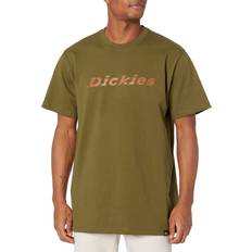 Dickies Tops Dickies Men's Short Sleeve Wordmark Graphic T-Shirt, Dark Olive