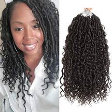 5packs Goddess Locs Crochet Hair 14 River Locs Wavy Crochet Curly