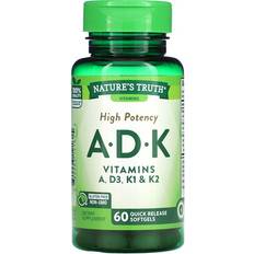 Nature's Truth Truth Vitamin A D K Supplement D3, K1 &