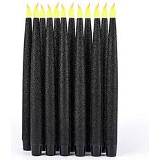 With Lighting Candles Furora LIGHTING Black Flameless Taper Candle