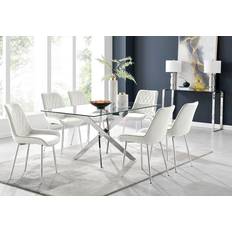 Glasses Dining Tables Leonardo Six Pesaro Dining Table