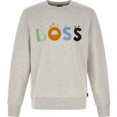 HUGO BOSS Grey Cotton Details Sweatshirt