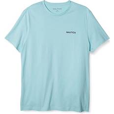 Nautica Men T-shirts Nautica Men's Short Sleeve Solid Crew Neck T-Shirt, Harbor Mist