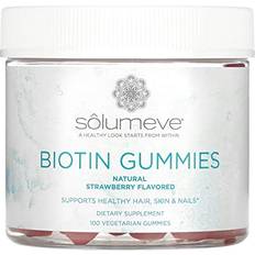 Fragola Integratori Solumeve Solumeve, Biotin Gummies, Gelatin Free, Strawberry