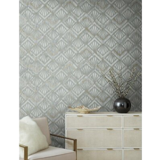 Wallpapers York Wallcoverings Candice Olson Modern Nature 2nd Edition Blue and Gray Modern Shell Wallpaper