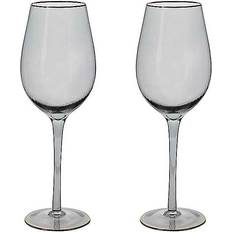 Grey Wine Glasses Hestia Set of 2 Rim Wine Glass