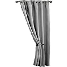 Emma Barclay R.M. Eyelet Blackout Curtains 66 x 84 Silver Grey