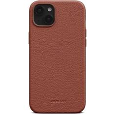 Woolnut iPhone 15 Plus Ægte Læder Cover MagSafe Kompatibel Brun