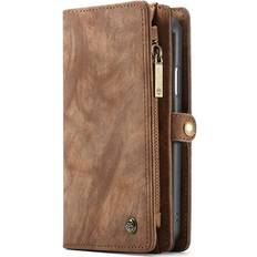 CaseMe Covers med kortholder CaseMe iPhone XR 2-in-1 Vintage Style Leahter Wallet Cover Brun