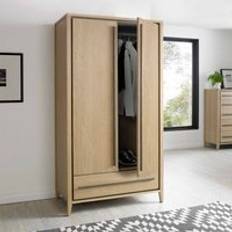 Oaks Wardrobes Bentley designs Rimini Aged Oak 2 Door Double Wardrobe
