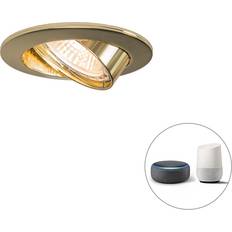 QAZQA Dæmpbare Spotlights QAZQA Smart Forsænket Spot Guld GU10 Spotlight
