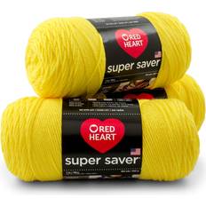 Yarn & Needlework Supplies RED HEART Super Saver 3-Pack yarn, BRIGHT YELLOW 3 Pack