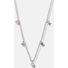Montini Halsband Montini Silverfärgat halsband stjärnor & stenar 5cm
