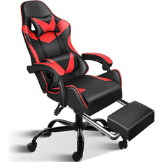 Gaming Chairs Inbox Zero Inbox Zero Reclining Ergonomic Faux Leather PC & Racing Gaming Chair w/ Fireproof Certification Faux Leather in Red/Black Wayfair Red/Black