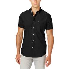 Tommy Hilfiger Black Tops Tommy Hilfiger Men's Big & Tall Maxwell Short-Sleeve Button-Down Shirt Black Black