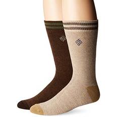 Columbia Men Socks Columbia Columbia mens Weight Thermal Casual Sock, Khaki/CoffeeBrown