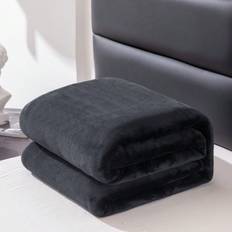 Shein Black Fleece Throw Blanket Filt Svart