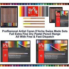 Caran d’Ache Caran d'ache set of 20 extra dry fine pastel pencils assorted colours
