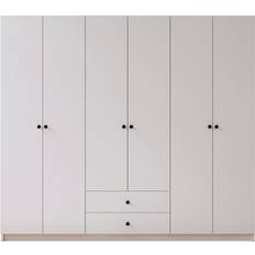 EVUHOME Ecu White Wardrobe 180x180cm