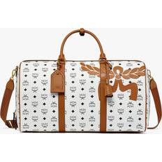 Leather - White Weekend Bags MCM Ottomar Weekender Bag In Mega Laurel Visetos