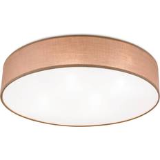 Orion Ufo Loftlampe Med Linnedskærm Brun