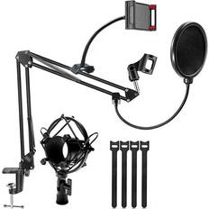 JG17 Microphone Suspension Arm Stand Clip Holder Adjustable Metal Boom Scissor Vars