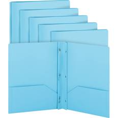 Enday Enday Folder with Pockets and Prongs 2 Pocket Portfolio Folder Blue