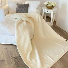 Cashmere Blankets Hollert Cashmere Blanket 160 x 200 Ecru Blankets