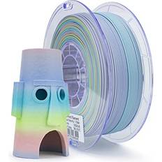 Multicoloured Filaments Ziro ZIRO 3D Printer Filament,Matte PLA Filament 1.75mm,Multicolor Rainbow PLA Filament,1KG/2.2lb,Macaron