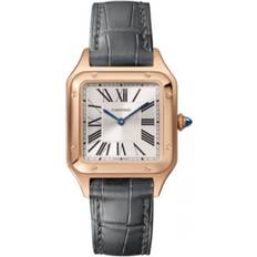 Cartier Santos-Dumont Silver 18kt Rose Gold Ladies WGSA0022