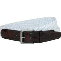 Hemp Accessories Hampton Stretch Belt with Croc Print Tabs