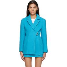 Ganni Blue Toggle Blazer 803 Blue Curacao DK