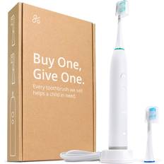 Electric Toothbrushes & Irrigators Greater Goods Greater Goods Sonic Electric Toothbrush, Rechargeable Home Oral Care Kit with Battery Charger & Holder, 4 Tooth Brush Modes & Replacement Heads Included White