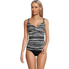 Effen kleur - Zwart Tankini's Lands' End V-Neck Wrap Tankini Top - Black