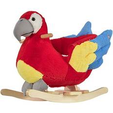 Qaba Indoor Childrens Swaying Parrot Animal Chair Play Toy for Kids Red Red