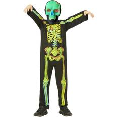 Kostumer Smiffys Green Skeleton Glow In The Dark Udklædning 10-12 år