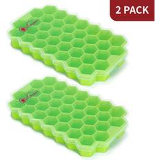 Green Ice Cube Trays Vinsani Green 2 Pack Hexagon Ice Cube Tray