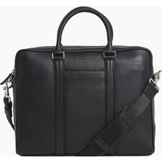 Detachable Shoulder Strap - Leather Briefcases Le Tanneur Charles Briefcase black