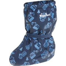 Playshoes Sobrecalzado de forro polar para niños Construction Site - Bleu