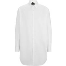 Long Shirts HUGO BOSS Men's Longline Easy-Iron Regular-Fit Shirt White White