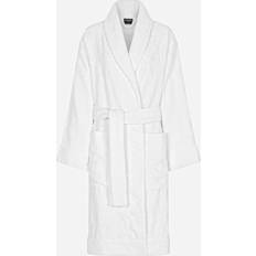 Dolce & Gabbana Cotton Robes Dolce & Gabbana Casa Dg Logo Jacquard Bathrobe White